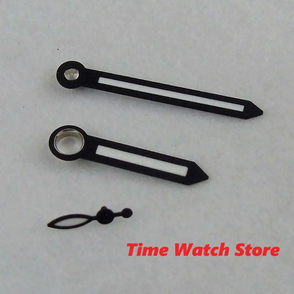 Черные часы запчасти для рук зеленые светящиеся подходят ETA 6497 6498 ST 3600 3620 Движение