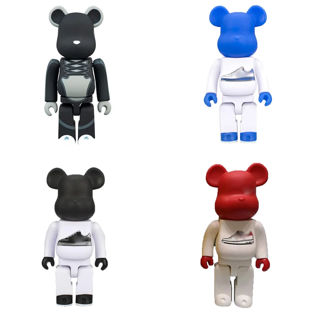 

Bearbricklys 28cm 400% Bear&bricklys Building Blocks Bear Toy Anime Action Figures Pop Kits Paint Dolls Kids Toys