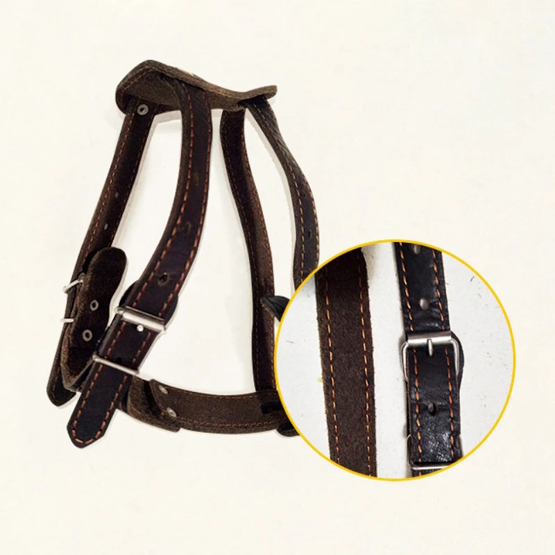 

Real Leather Dog Harness Vest Walking Training Dog Harnesses Adjustable Strap for Small Medium Large big Dogs German Shepherd