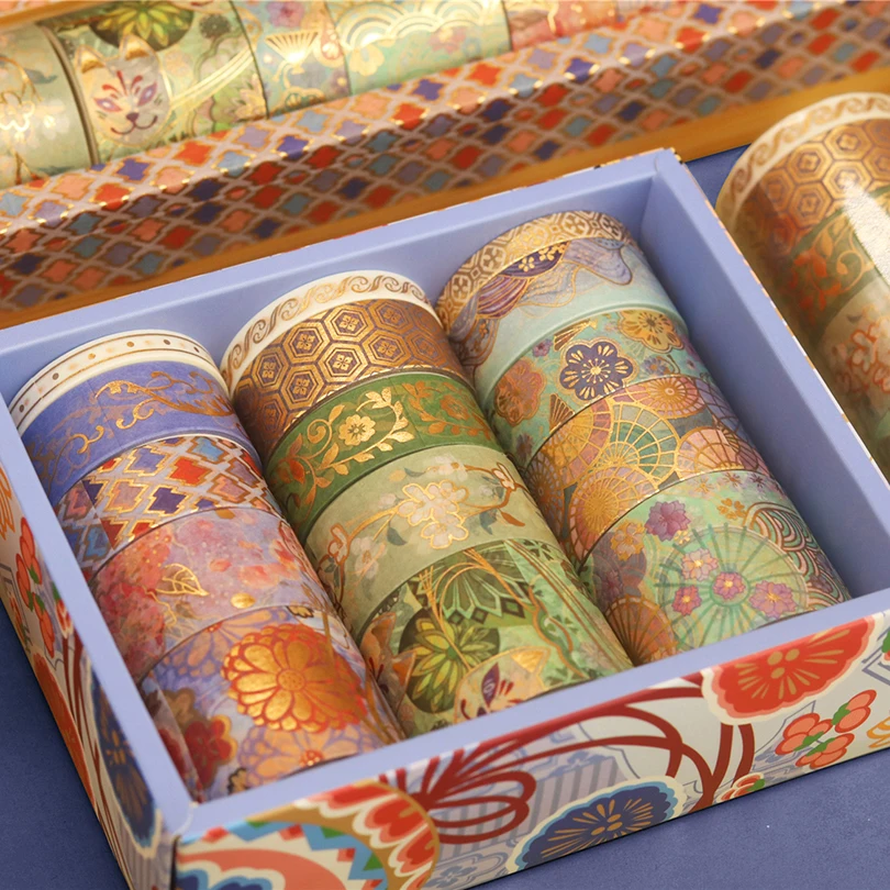 Лента васи из золотой фольги 15 шт. декоративная малярная лента Kawaii канцелярские