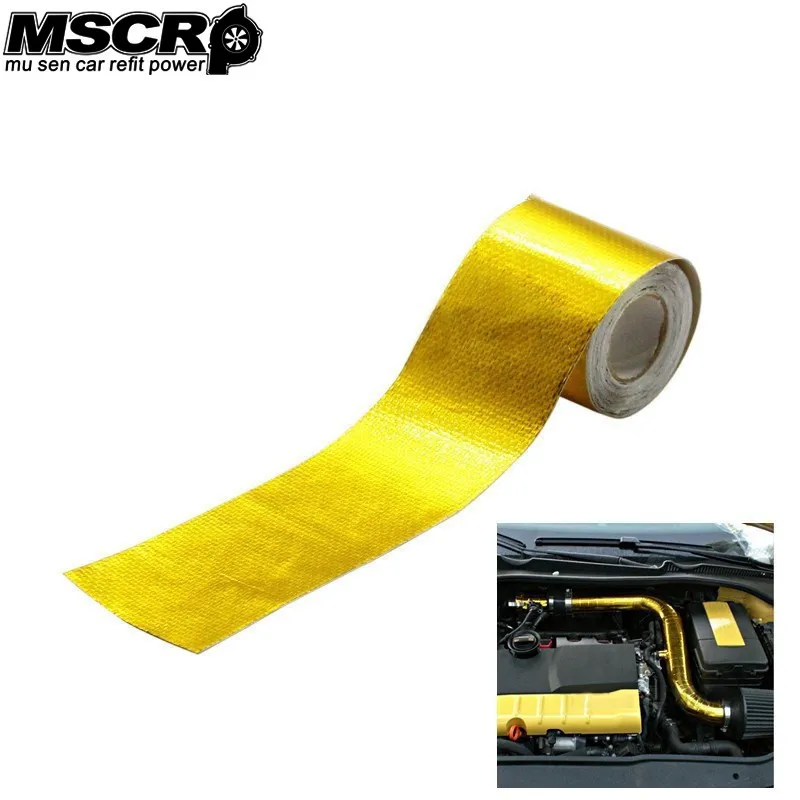 2&quotx5 Meter Roll SELF ADHESIVE REFLECT A GOLD HEAT WRAP BARRIER Hot Selling New For BMW E36 Z3/318I/IC/IS/TI |