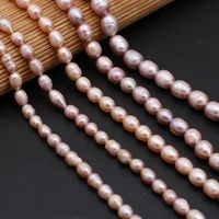 high quality 100 a natural freshwater pearl rice shape purple loose beads for jewelry making bracelet necklace accessories gift