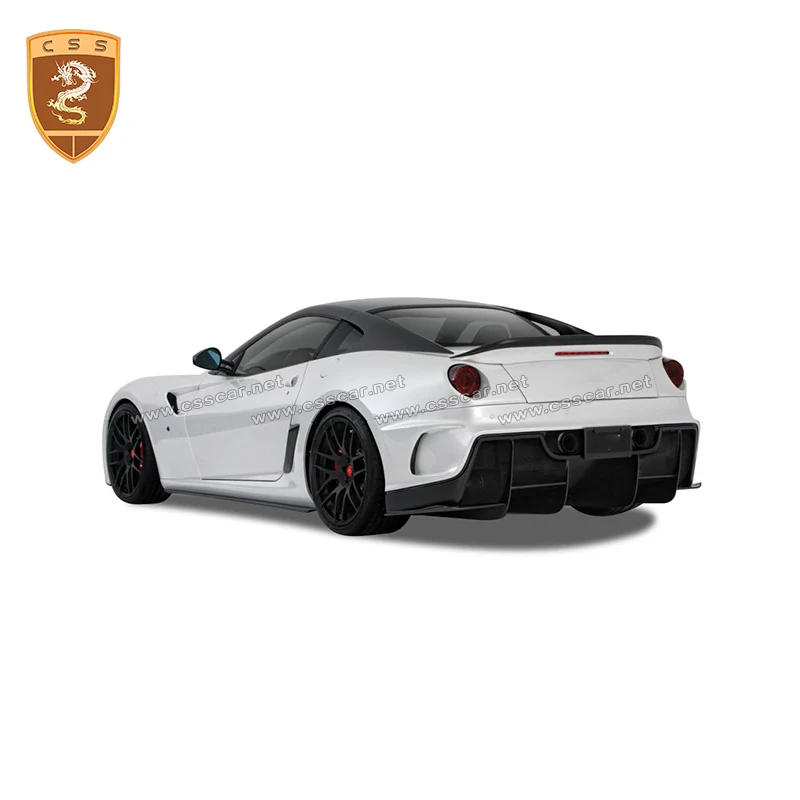 

Unique Design Ferrari-599 Body Kit Refit VorSteiner Style Satin Weave Carbon Fiber Front Rear Bumper Side Skirt Rear Wings 00043