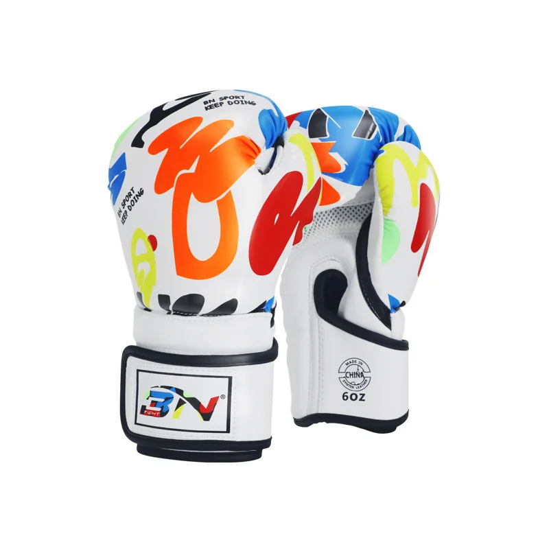 

Children's Taekwondo Boxing Gloves Graffiti Training Sanda Leather Sparring Heavy Bag Workout MMA Tkd Pro Mitts Work