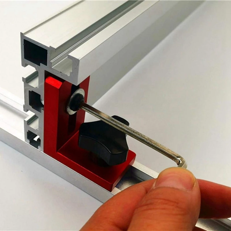 2 Pcs Woodworking T Slot Miter Track Stop Locator Rail Retainer Chute Backing Connector 30 T-Slot &amp 45 T-Track | Инструменты