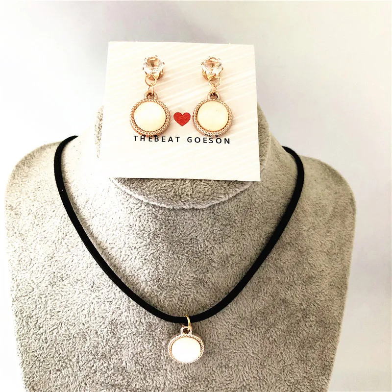 Новый набор свадебных ювелирных изделий в форме капли воды с кубическим