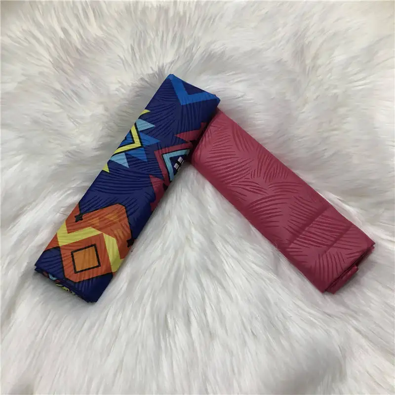 Анкара ткань Африканский настоящий воск принты Гана Kente Ткань 2+ 2 ярдов настоящий воск африканская ткань тиснение для леди AW - Цвет: 1