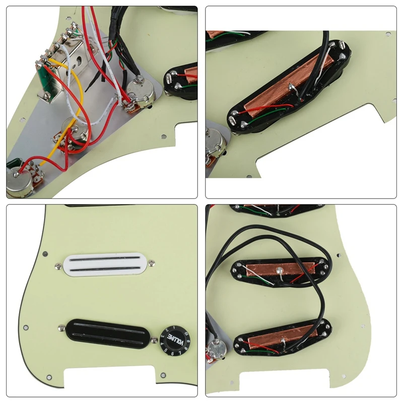 Акриловые загруженные Prewired Pickguard серфинг тройной рельсы пикапы электрогитара