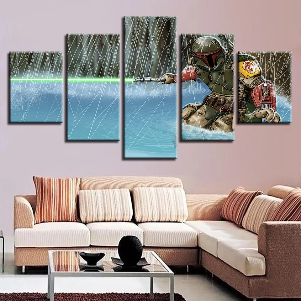 Картины на холсте Звездные войны Боевой настенный киноплакат 6 художественная