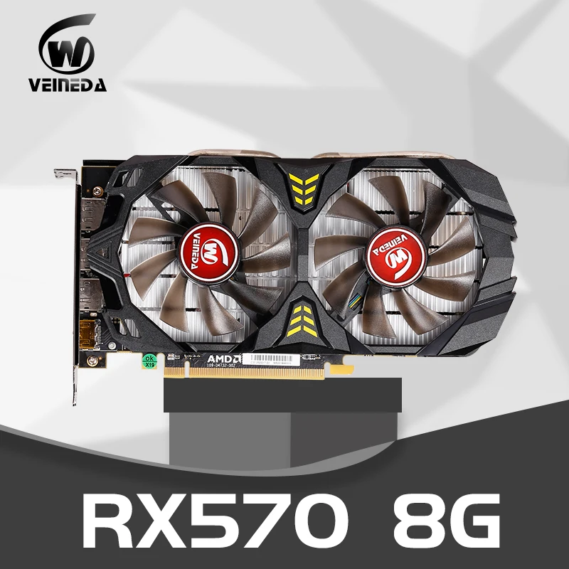 Видеокарта RX 570 8 Гб бит GDDR5 rx 3 0 PCI Express x 16 DP HDMI DVI подходит для игр AMD geforce|Видеокарты|