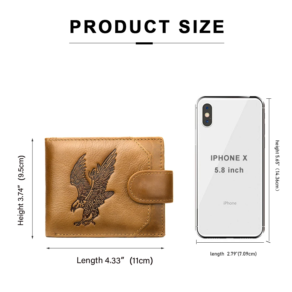 Короткий бумажник кожаный мужской тонкий винтажный из натуральной кожи мужские