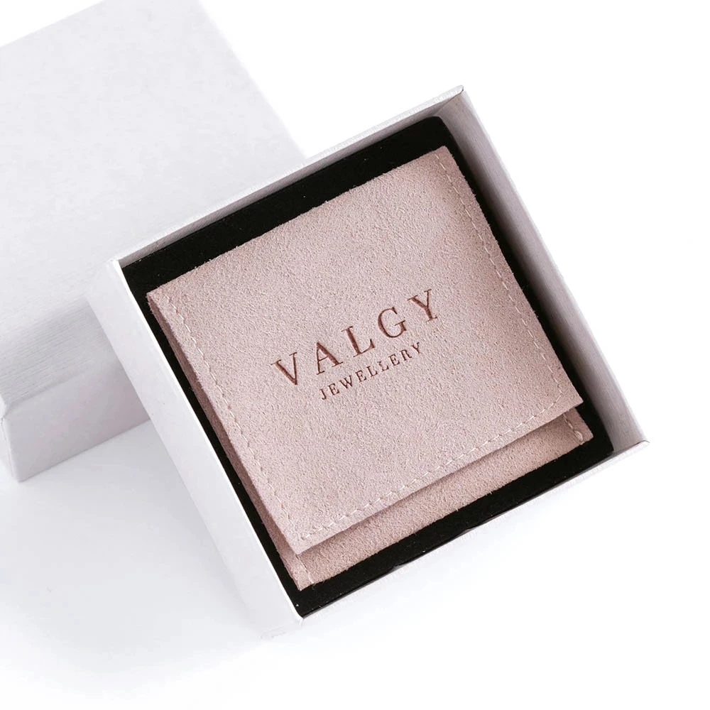 Custom Stamped logo Printed Luxury Envelope Flap Micro Fiber Suede Microfiber Envelope Jewelry Pouches and Packaging Gift Bags