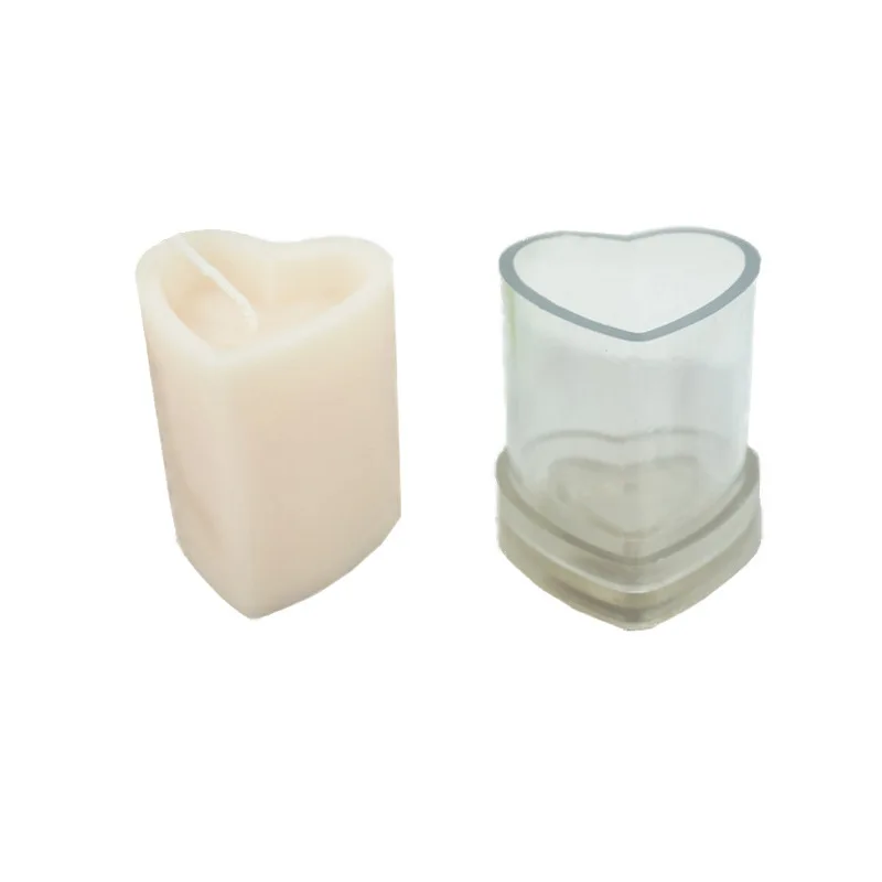 

Hot DIY Handmade Soap Candle Mould Acrylic Aromatherapy Candle Making Craft Heart-shaped Candle Mold Home Decoration Tools