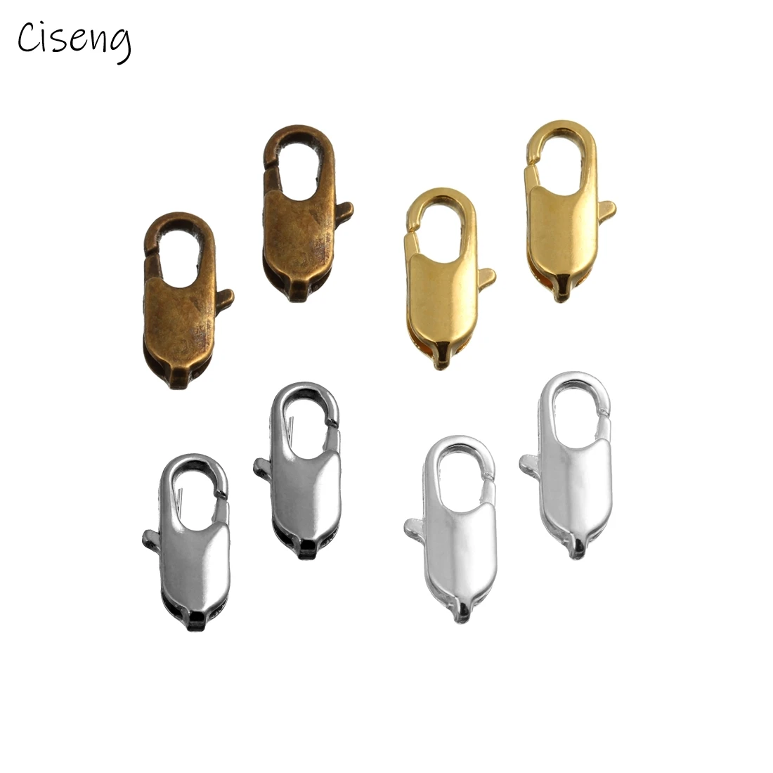 

50pcs 12*5mm Claw Lobster Clasps Broze/Gold/Rhodium/Silver Color for DIY Necklace Bracelet Jewelry Connector Findings