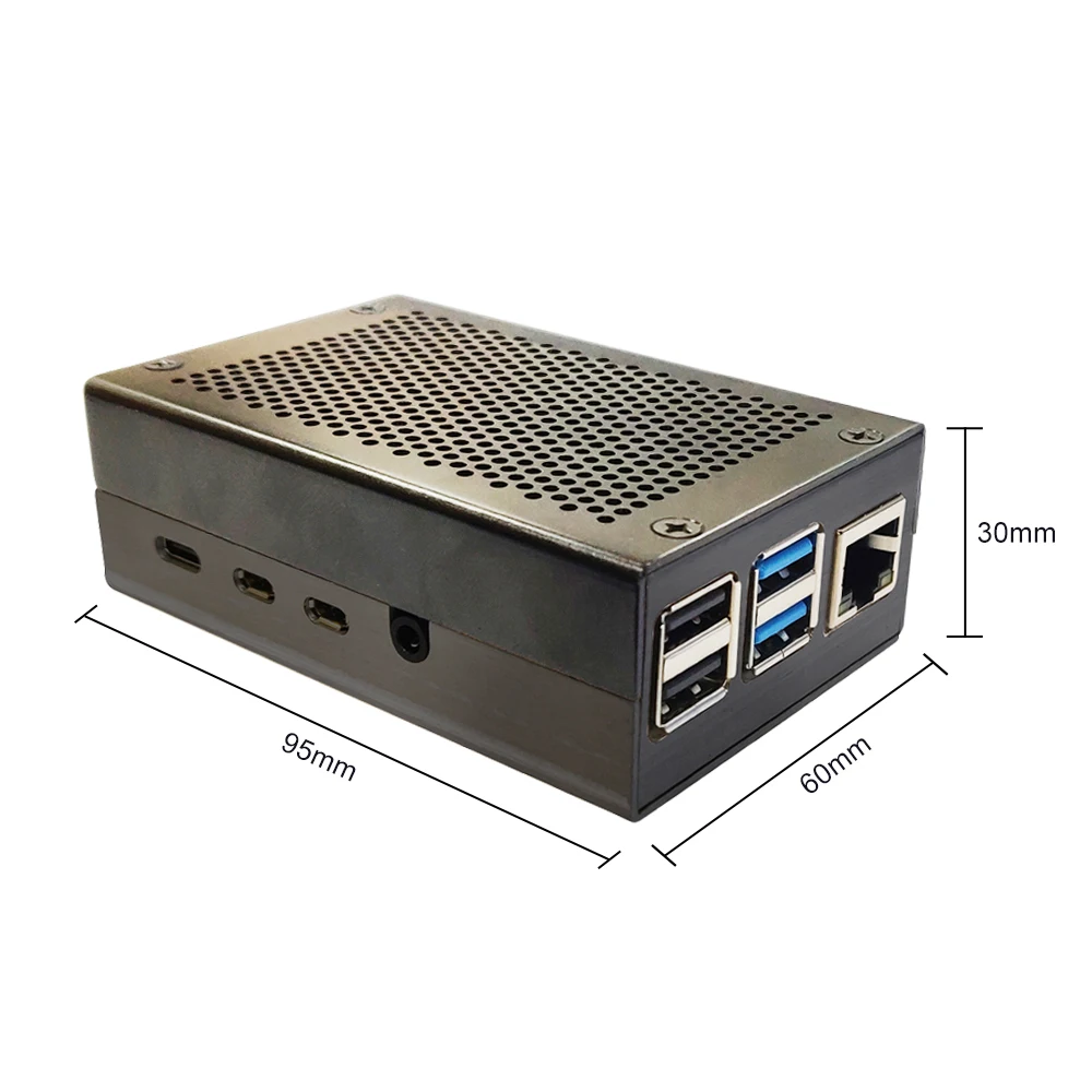 Чехол для Raspberry pi 4B алюминиевый сплав металлический и корпус Сетчатое