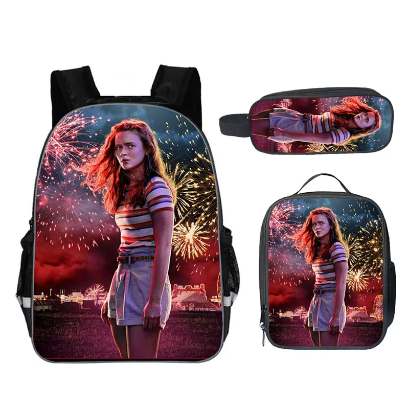 backpack bag Комплект из 3 предметов, Оксфорд, студенческий рюкзак для мальчиков, странные вещи, рюкзак для детей/детские школьные сумки ортопедические рюкзаки - Цвет: backpack bag
