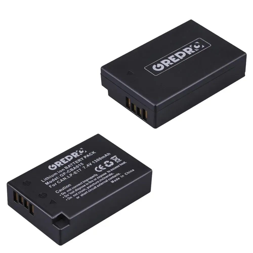 Зарядное устройство LPE17 LP E17 с двумя USB портами и светодиодной подсветкой 4 шт. для