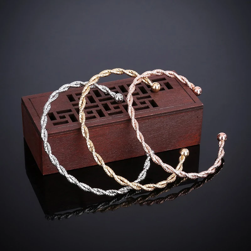 Модный двойной витой изысканный браслет Джокер шар скраб Роскошный Открытый