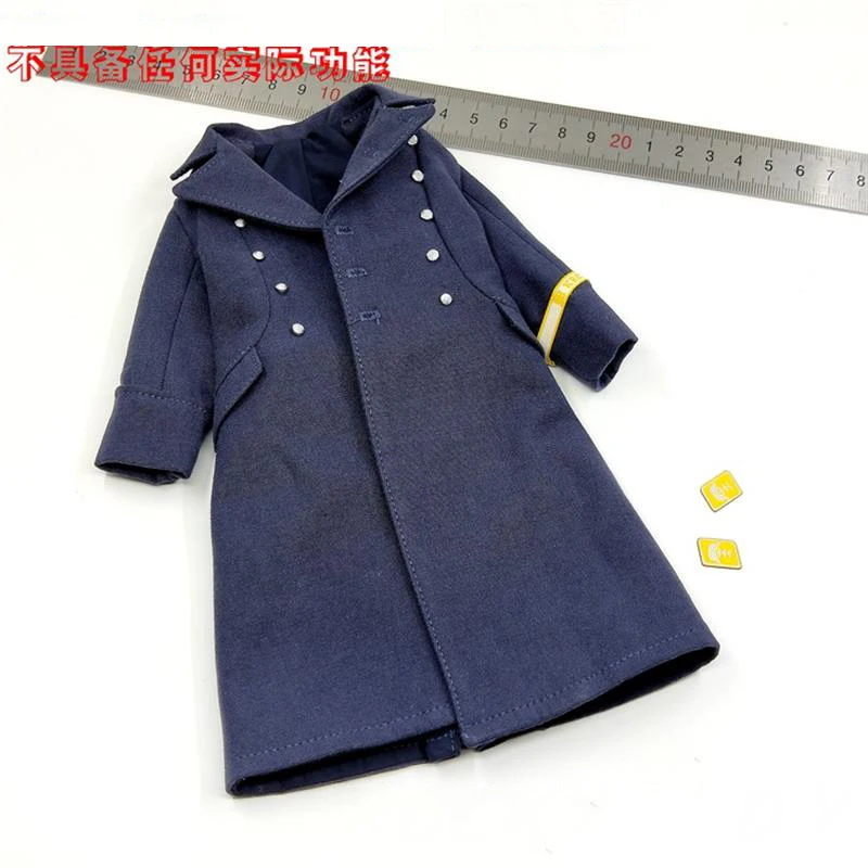 

In Stock DID 1/6 D80147 German Army Soldier Captain General Gray Blue Coat Model For Usual 12inch Doll Action Collectable