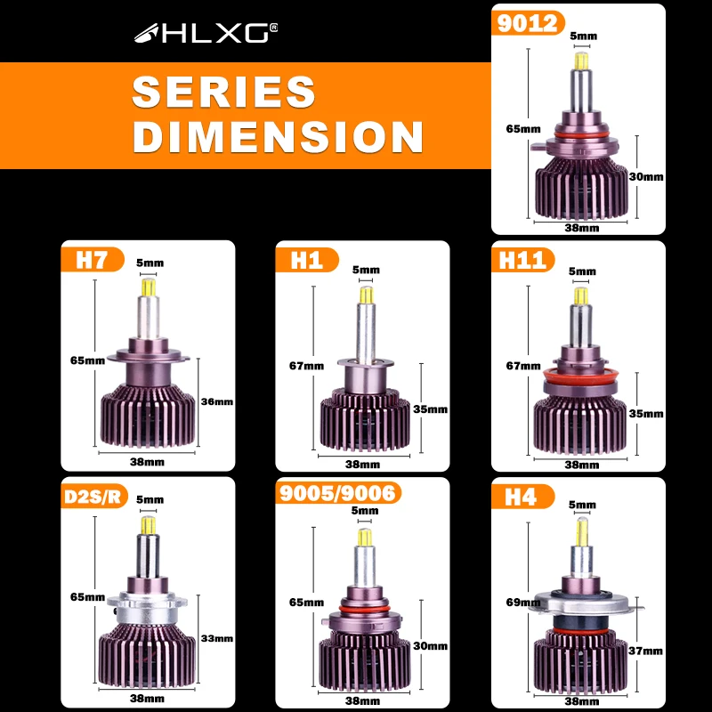 H7 Led Canbus 360 degree 6000K H1 H4 H8 H11 Car Headlight Bulbs Turbo LED HB3 HB4 9012 HIR2 9005 D2S D4S Fog Lamp 25000LM hlxg | Автомобили