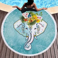 150cm cartoon elephant mandala tapestry wall hanging decoration hippie tapestry beach throw rug yoga mat travel mattress
