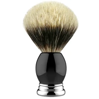 100 silvertip pure badger hair shaving brush 22mm black resin alloy design handle for men wet shaving handmade gift