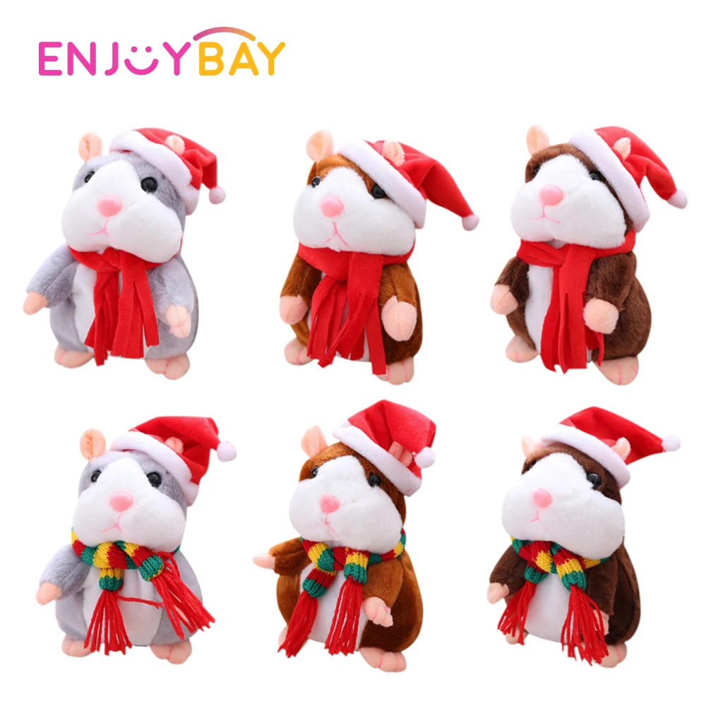 Enjoybay, милый говорящий хомяк, плюшевые игрушки, электронные говорящие Домашние животные, говорящая звуковая запись, повторяющаяся плюшевая игрушка, забавная развивающая игрушка для детей