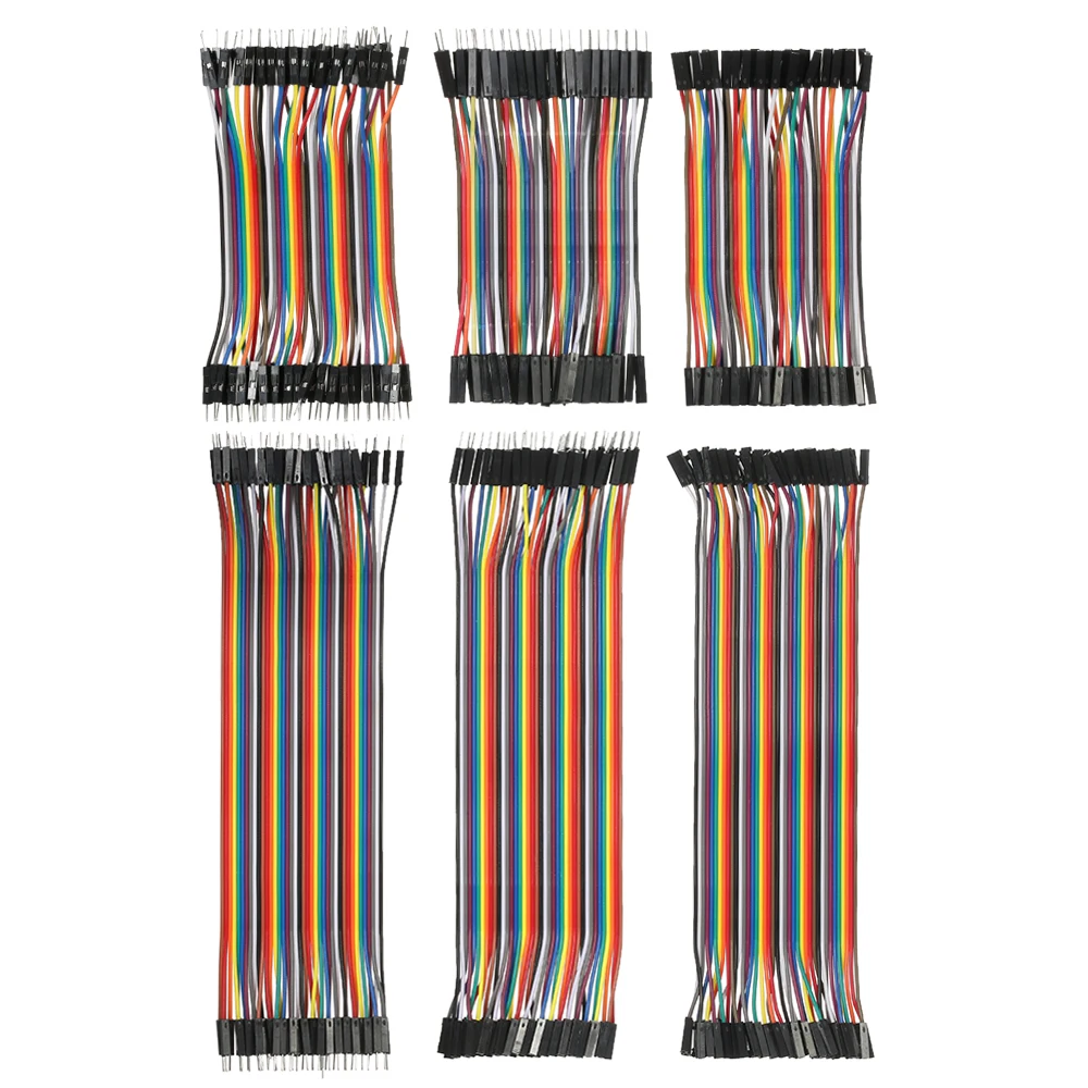 240 шт макетная Перемычка провода Разноцветные 80 Pin M/M+ 80 Pin M/F+ 80 Pin F/F(10 см/20 см) Ленточные кабели комплект