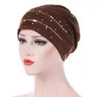 Стразы, тонкая шляпа-шарф со складками, блестящая женская шляпа-шарф, аксессуары для волос