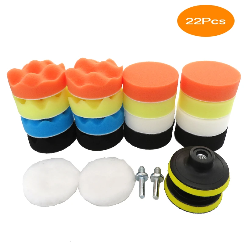 

20Pcs/Set Car Accessories Polishing Wheel Pad Kit For Car Polisher Wax Cleaning Tools Polishing Pad Motorcycle Auto Accessories