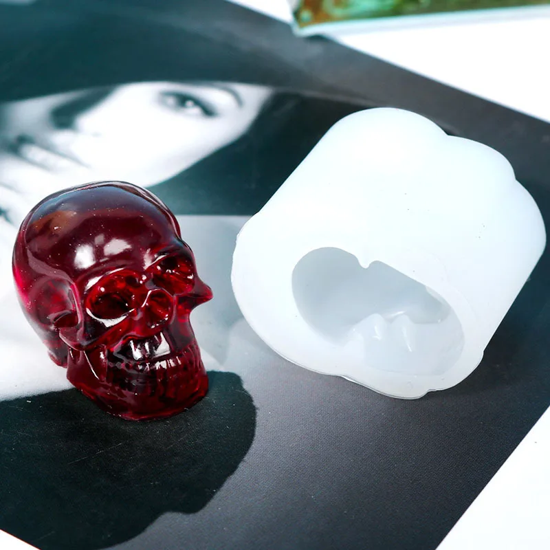 DIY Skull Crystal Epoxy Resin Mold Skull Pendant Bracelet Necklace Silicone Mold