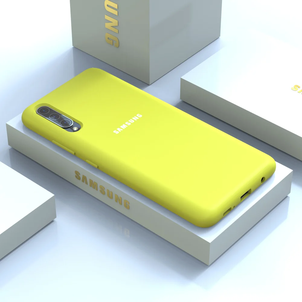 Защитный чехол для Samsung Galaxy A50 A70 защитный из жидкого силикона Мягкий сенсорный A50S