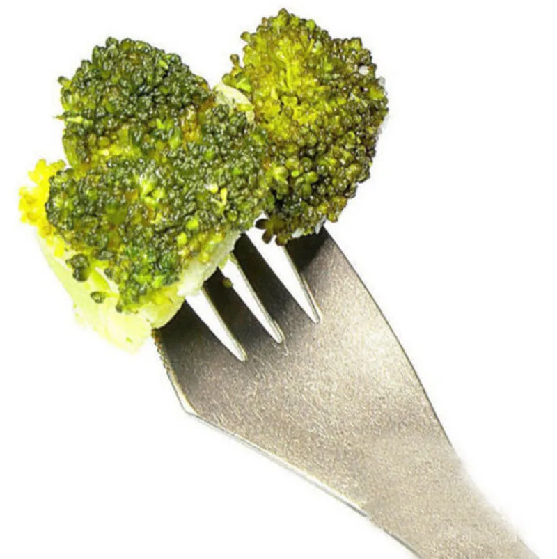 3 в 1 столовые приборы из титановой вилки комбинированный гаджет для путешествий