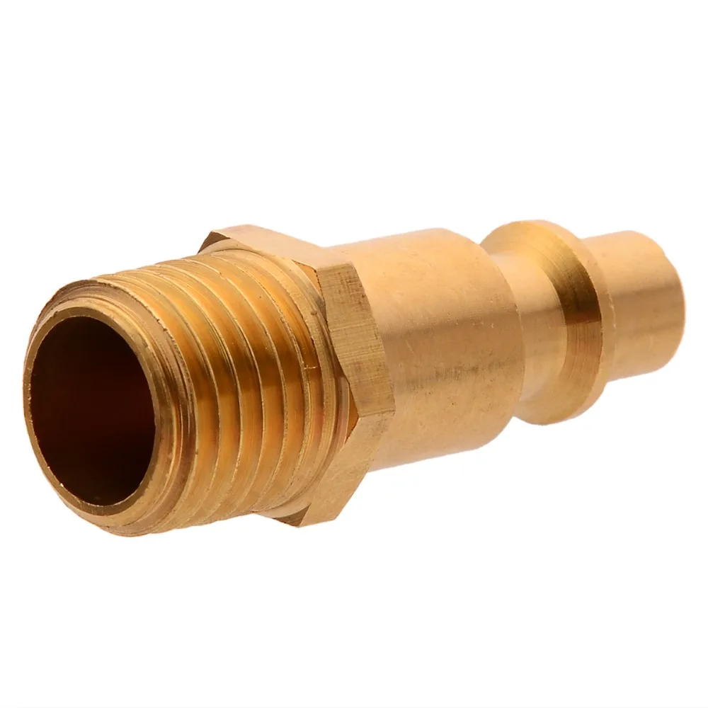 5pcs 1/4 Inch Solid Brass Quick Coupler Set Air Hose Connector Fittings NPT Plug Female Male Plugs Pneumatic Parts | Обустройство