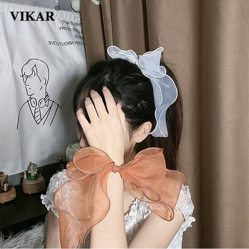 Женские прозрачные сетчатые резиновые ленты эластичные резинки для волос VIKAR