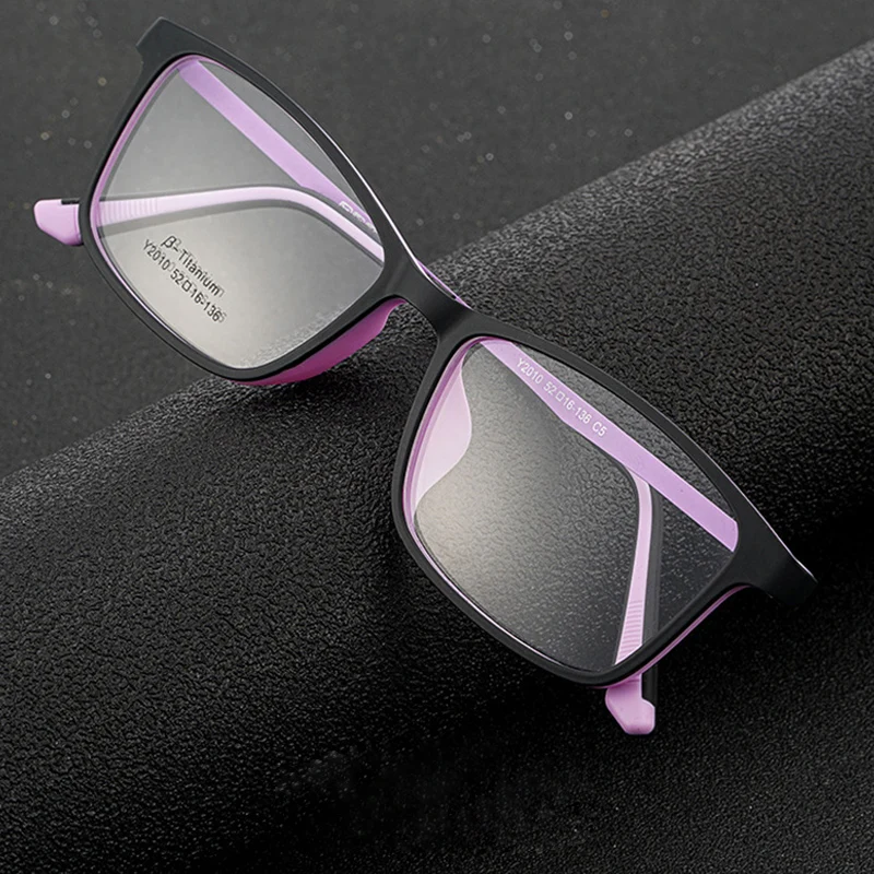 

Women Men Square Myopia Prescription Eyeglasses Frames New Full Optical Korean Eyewear Titanium Alloy Glasses Frame Legs