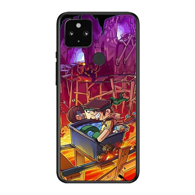 

Hot Game My World Soft TPU Silicone Black Cover For Google Pixel 5 4A 5G 4 XL Phone Case