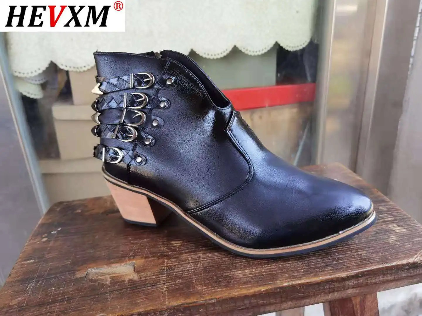 

2020 New Ankle Boots For Women Low Heel Style Winter Boots Fashion Women Boots Women PU Leather Thick Fur Boots