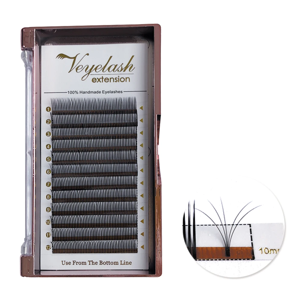 Ресницы для наращивания из искусственной норки Viplash 5D с цветами|Индивидуальные