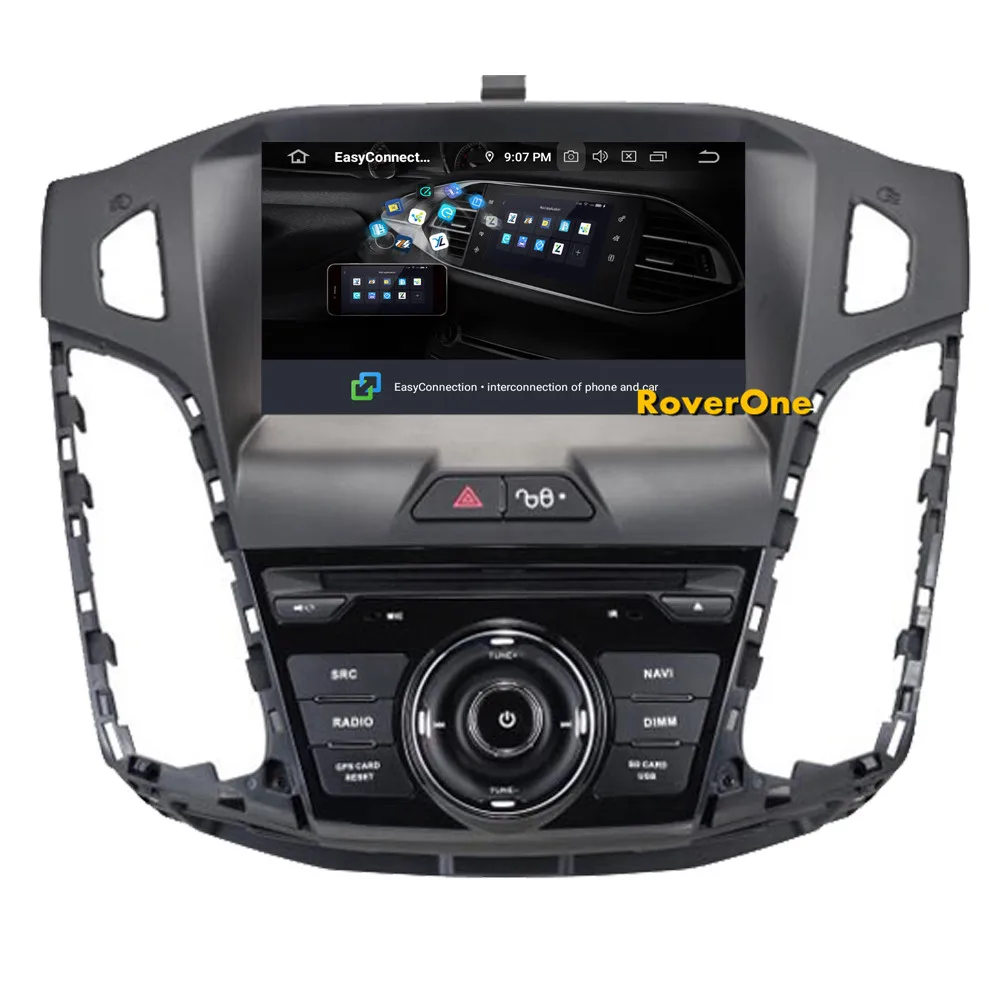Автомобильный мультимедийный плеер RoverOne для Ford Focus 3 2012 2013 Android 9,0 4G+ 64G Авторадио DVD Радио Стерео gps навигация