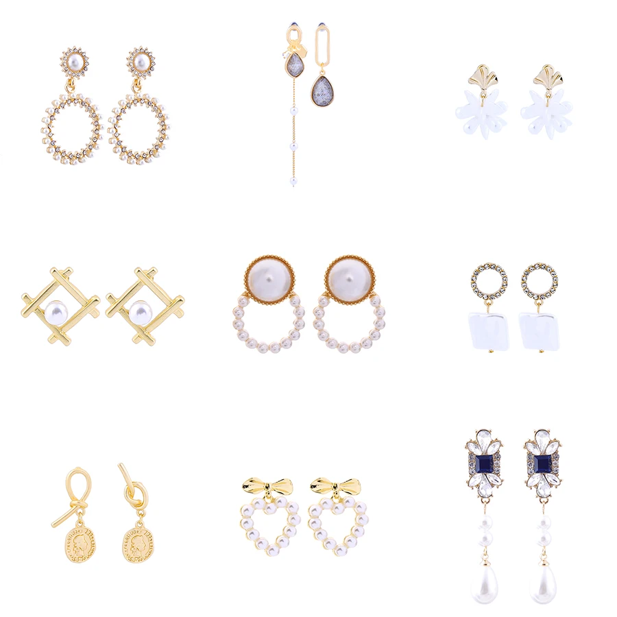 Uer нежные жемчужные висячие серьги специальная цена золотого цвета коллекция для