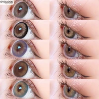 ovolook 2pcspair beautiful lenses colored lenses for eyes 5tone contact lenses eye color lens contacts 24 degrees for myopia