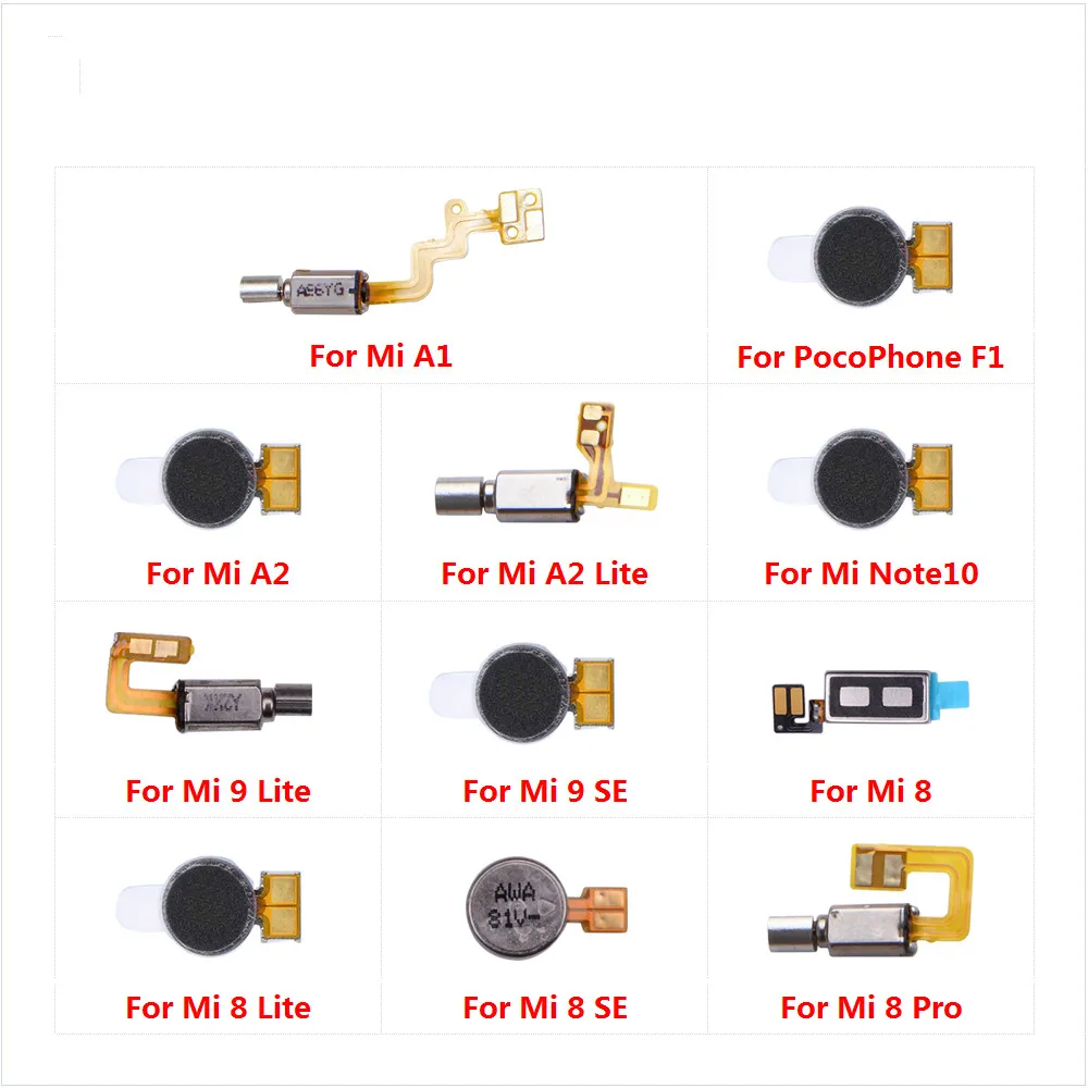 Для XiaoMi PocoPhone Poco F1 Mi A2 A1 Note 10 9 8 6 Lite Pro SE Вибрационный Вибратор Модуль гибкий кабель