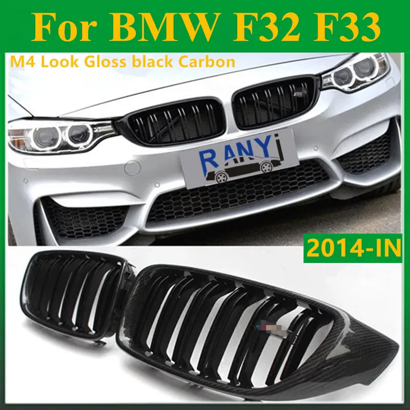 F32 F33 Передняя решетка для почек из углеродного волокна BMW M4 F82 M3 F80 F83 2014 + 428i 420i