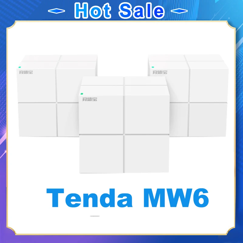 Tenda сетки MW6 весь дом ячеистой гигабитный WiFi маршрутизатор Системы 11AC Daul Band 2 4 г/5 0