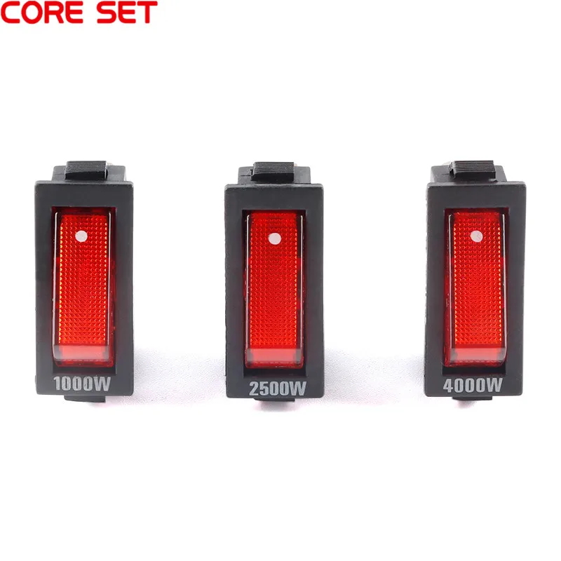 Переключатель кнопочный KCD3 прозрачный с крассветодиодный светодиодсветильник