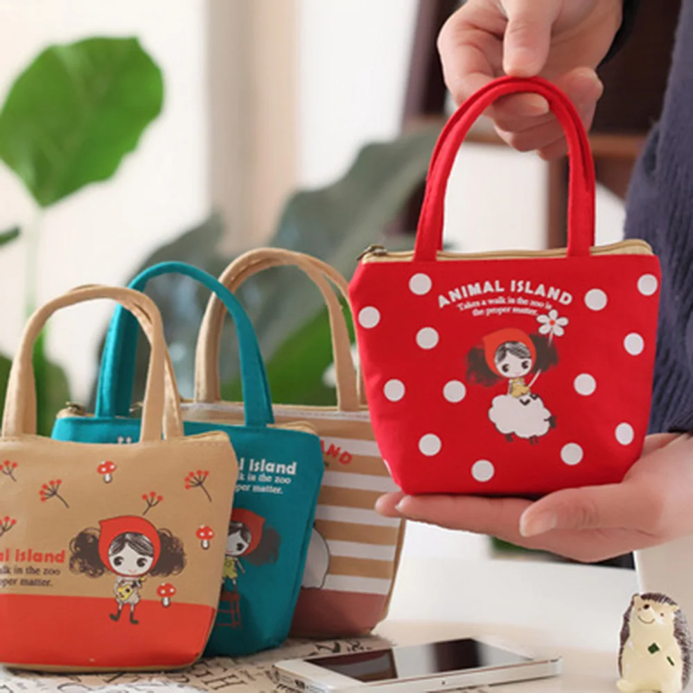 

Cute Coin Purses Small Fresh Casual Coin Wallet Lady Fashion Flower Animal Pattern Cartoon Earphone Coin Key Money Storage Bag