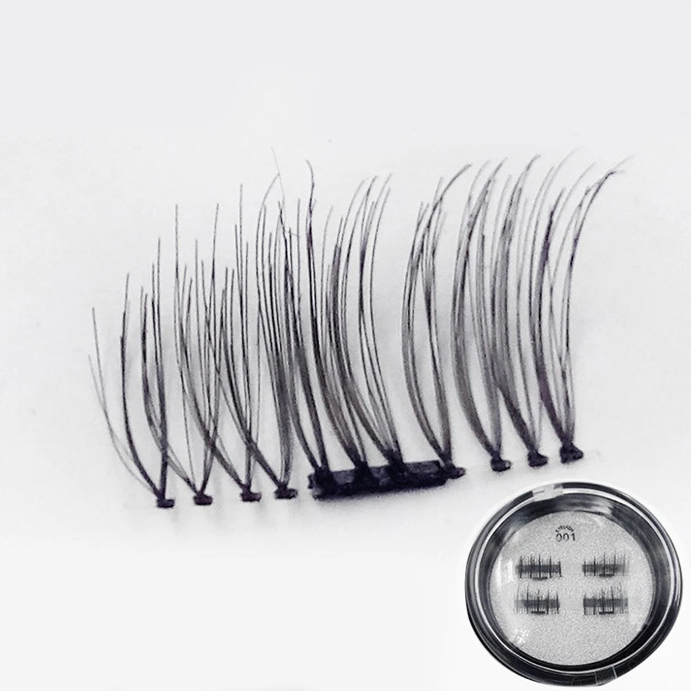 

10 Piece 3D Single Magnet Magnetic Eyelashes Makeup Thick False Lashes Black Nature Soft Private Label