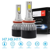 2pcs h8 h9 h11 car led headlight bulbs ev9 72w 8000lm 6000k led auto headlamp fog lamp hi or lo light bulbs for car truck suv rv