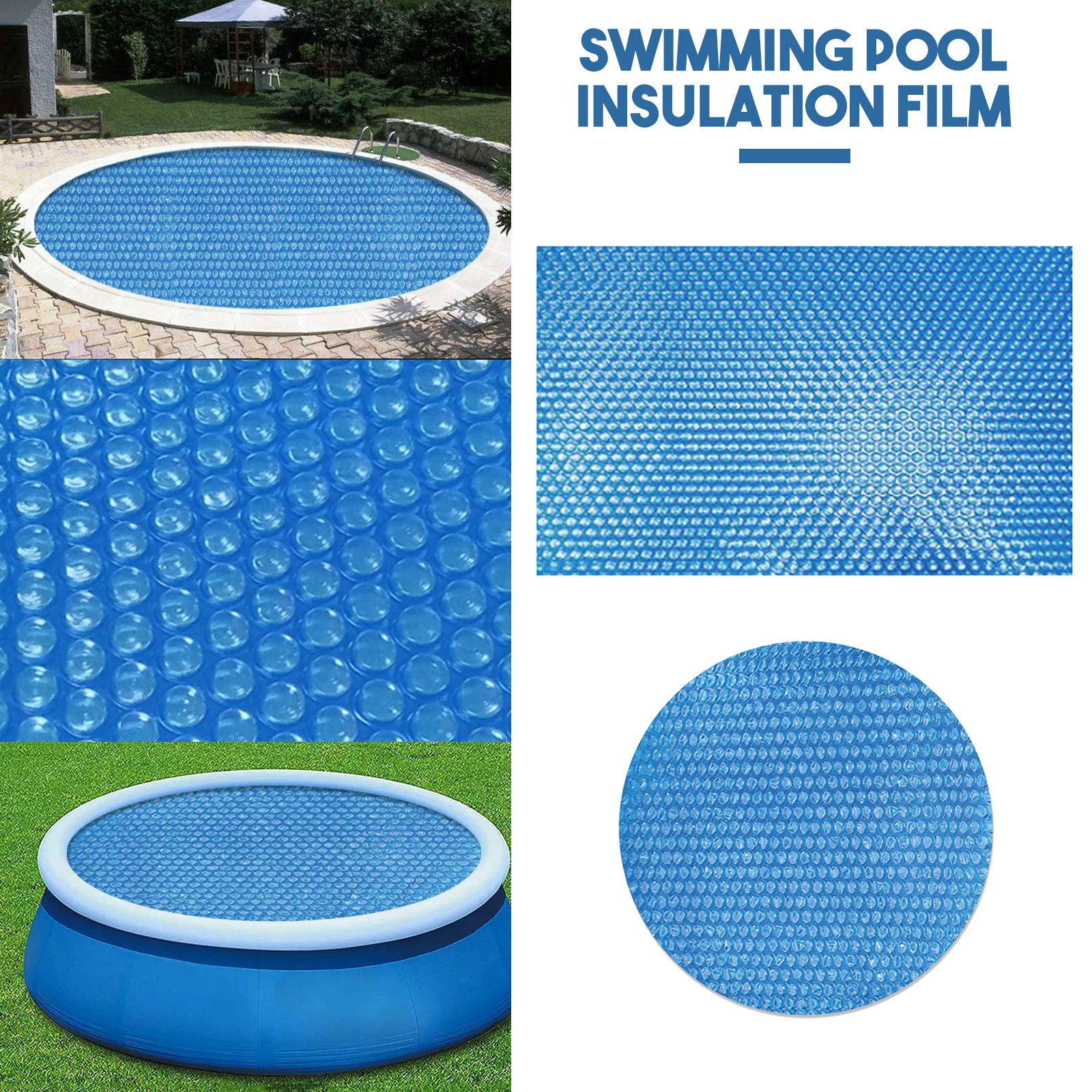 

Pool Cover Round Solar Swimming Pool Tub Cover 10 Inch Outdoor Bubble Blanket Accessories Dustproof Floor Rain Cloth Mat Cover